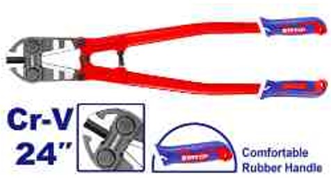 Professional 24" Bolt Cutter Cr-V Blade - Black Finish TPR Two Color Handle Heavy Duty Tool Paper Card Packed Industrial Cutting Equipment